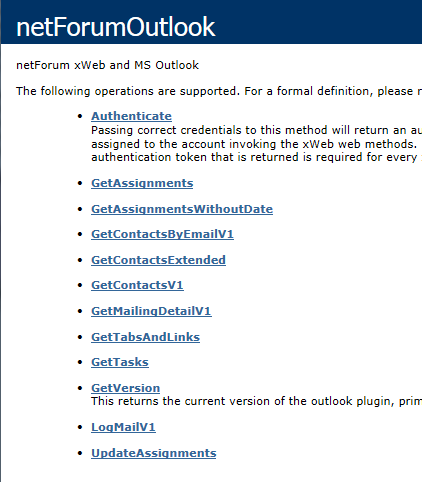 Outlook page